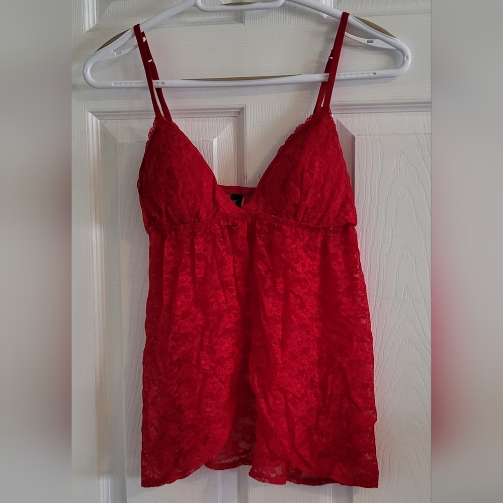 Red lace lingerie
